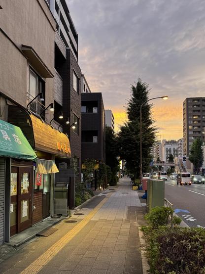 Colorful June evening sky in the Itabashi Ward of Tokyo, Japan
