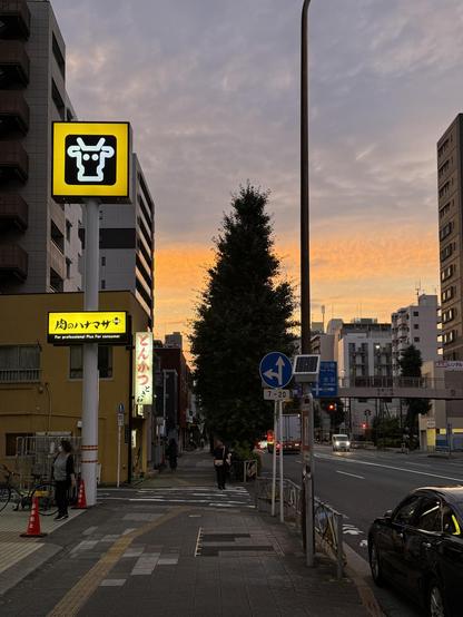 Colorful June evening sky in the Itabashi Ward of Tokyo, Japan