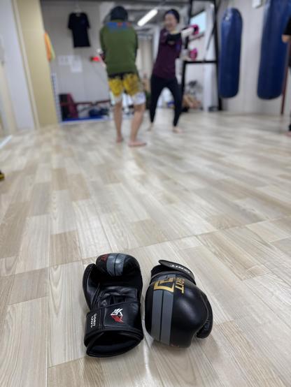 Scene from a kickboxing gym in the Itabashi Ward of Tokyo, Japan