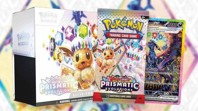 Header image for an article titled: Pokémon TCG: Prismatic Evolutions ETBs Are Back in Stock, and Under Market Price at Amazon